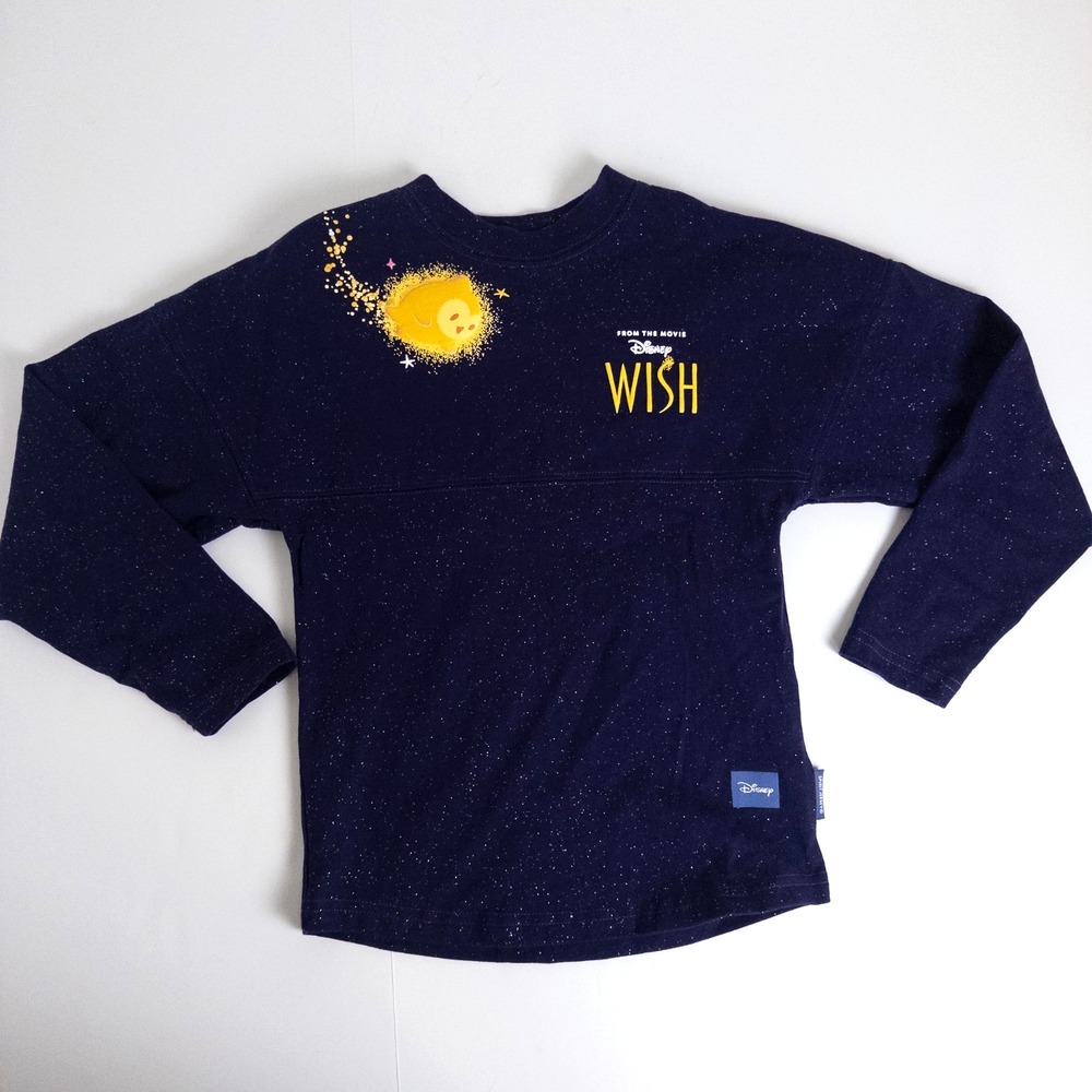Disney Spirit Jersey Wish I'm a‎ Star Puff Ink Purple Glitter Kids XS (4)